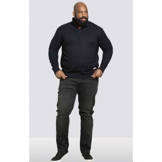 D555 Zane Sweater Navy - φούτερ/Φούτερ με κουκούλα - φούτερ/Φούτερ με κουκούλα ανδρικά μεγάλα μεγέθη 