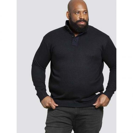 D555 Zane Sweater Navy - φούτερ/Φούτερ με κουκούλα - φούτερ/Φούτερ με κουκούλα ανδρικά μεγάλα μεγέθη 