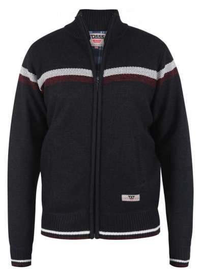 D555 Dennington Navy Jumper With Bonded Fleece Lining And Pocket - φούτερ/Φούτερ με κουκούλα - φούτερ/Φούτερ με κουκούλα ανδρικά μεγάλα μεγέθη 