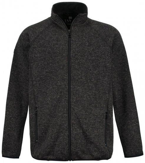 Jay-Pi 802394 Πλεκτό μπουφάν fleece Μαύρο - Μπουφάν - Aνδρικά μπουφαν μεγάλα μεγέθη