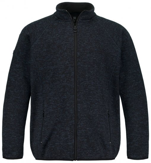 Jay-Pi 802394 Πλεκτό μπουφάν fleece Σκούρο μπλε - Μπουφάν - Aνδρικά μπουφαν μεγάλα μεγέθη