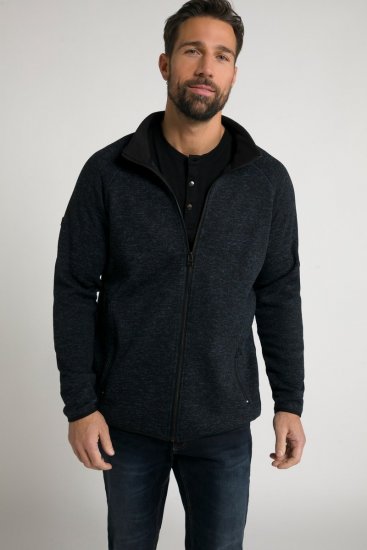 Jay-Pi 802394 Πλεκτό μπουφάν fleece Σκούρο μπλε TALL - TALL Μπουφάν - Μπουφάν TALL για Ψηλούς Άνδρες