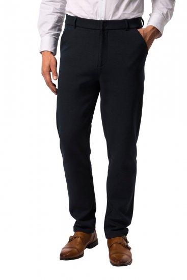 JP1880 New York Flexnamic Παντελόνι chino από ζέρσεϊ Σκούρο μπλε - Κουστούμια - κοστουμια ανδρικά μεγάλα μεγέθη