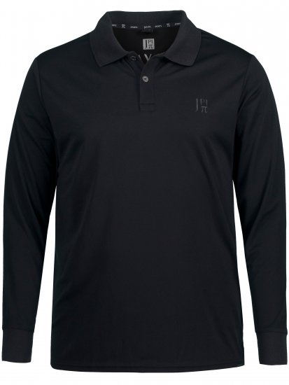 JP1880 Jay-Pi QuickDry Long Sleeve Golf Polo Shirt Black - Αθλητικά ρούχα & Outdoor - Aθλητικα ρούχα μεγάλα μεγέθη ανδρικά