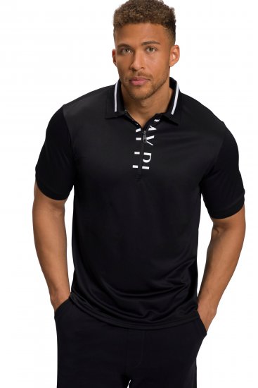 JP1880 Jay-Pi Golf Polo Shirt Black - Αθλητικά ρούχα & Outdoor - Aθλητικα ρούχα μεγάλα μεγέθη ανδρικά