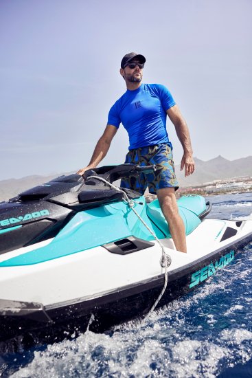 JP1880 Jay-Pi Short Sleeve Swim Shirt Blue - Αθλητικά ρούχα & Outdoor - Aθλητικα ρούχα μεγάλα μεγέθη ανδρικά