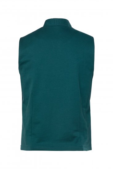JP1880 Mottled Stretch Knit Stand-up Collar Vest Turquoise Blue - Trachten & Oktoberfest - Στολές Oktoberfest σε μεγάλα μεγέθη (Trachten)