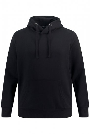 JAY-PI Hoodie with Soft Brushed Interior Black - φούτερ/Φούτερ με κουκούλα - φούτερ/Φούτερ με κουκούλα ανδρικά μεγάλα μεγέθη 