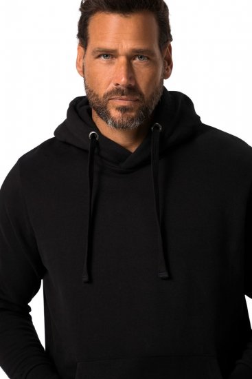 JAY-PI Hoodie with Soft Brushed Interior Black - φούτερ/Φούτερ με κουκούλα - φούτερ/Φούτερ με κουκούλα ανδρικά μεγάλα μεγέθη 