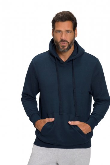 JAY-PI Hoodie with Soft Brushed Interior Navy - φούτερ/Φούτερ με κουκούλα - φούτερ/Φούτερ με κουκούλα ανδρικά μεγάλα μεγέθη 