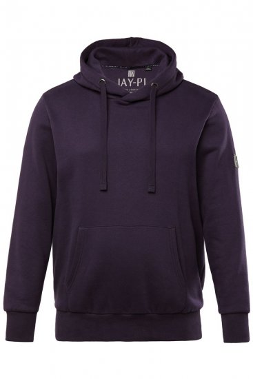 JAY-PI Hoodie with Soft Brushed Interior Purple - φούτερ/Φούτερ με κουκούλα - φούτερ/Φούτερ με κουκούλα ανδρικά μεγάλα μεγέθη 