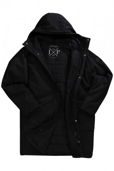 JP1880 Parka Warm Sleeves with Windcuffs Black - Μπουφάν - Aνδρικά μπουφαν μεγάλα μεγέθη