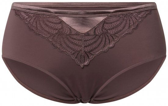 Ulla Popken 811602 Κυλοτάκια με δαντέλα Καφέ - Κυλοτάκια - 