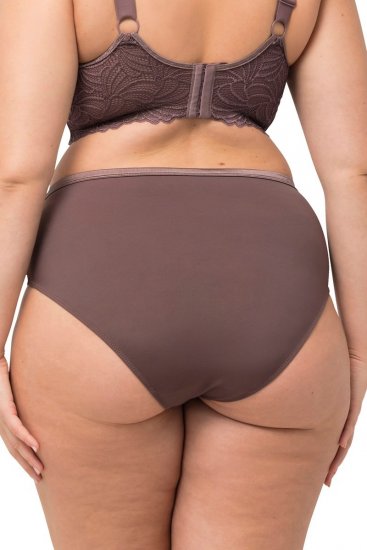 Ulla Popken 811602 Κυλοτάκια με δαντέλα Καφέ - Κυλοτάκια - 