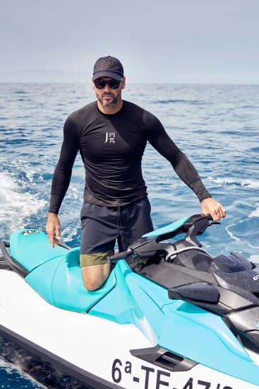 JP1880 Jay-Pi QuickDry Swim Shirt Black - Αθλητικά ρούχα & Outdoor - Aθλητικα ρούχα μεγάλα μεγέθη ανδρικά
