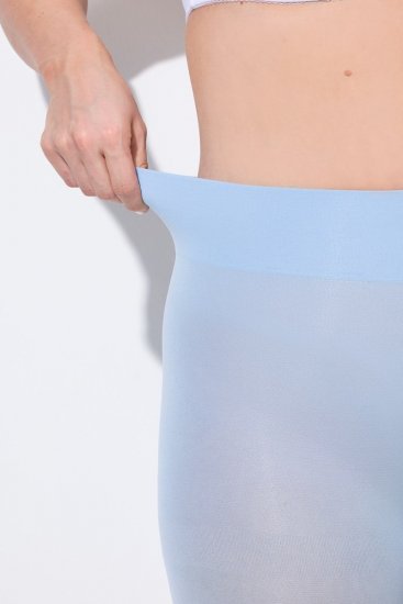Ulla Popken 815580 Κολάν καλσόν 3/4 με προστασία μηρών 80 den Γαλάζιο - Καλσόν & κάλτσες - 