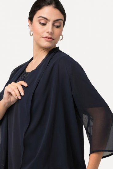 Ulla Popken 817211 Ζακέτα Σκούρο μπλε - Μπουφάν - Γυναικεία μπουφάν μεγάλα μεγέθη