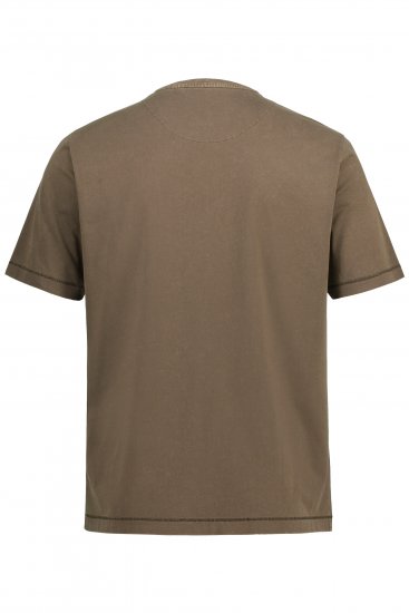 JP1880 Comfortable Fit Vintage Look T-Shirt Light Brown - Μακό μπλουζάκια - Aνδρικά μπλουζεσ μεγάλα μεγέθη