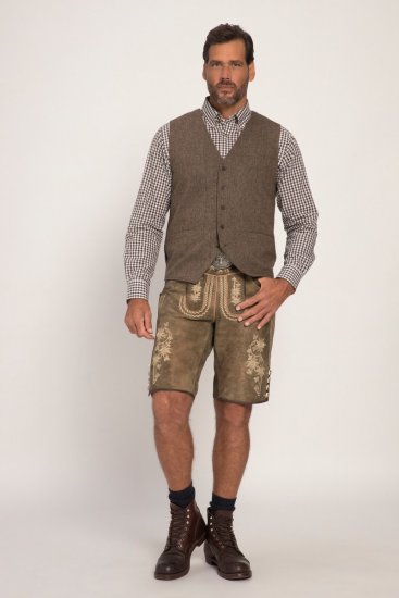 JP1880 Vest Tweed Wool Blend Traditional Light Brown - Κουστούμια - κοστουμια ανδρικά μεγάλα μεγέθη