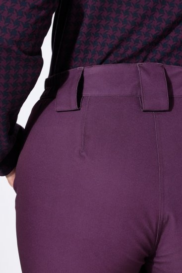 Ulla Popken 822018 Αδιάβροχο τεχνικό παντελόνι με φόδρα fleece Δαμασκηνί - Αδιάβροχα - 