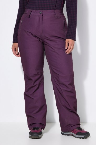 Ulla Popken 822018 Αδιάβροχο τεχνικό παντελόνι με φόδρα fleece Δαμασκηνί - Αδιάβροχα - 