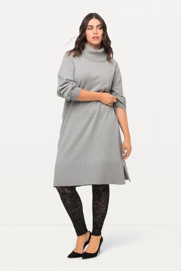Ulla Popken 822286 Κολάν καλσόν με animal print Μαύρο - Καλσόν & κάλτσες - 