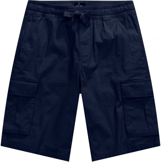 JP1880 Jay-Pi Flexnamic Bermuda Cargo Shorts Navy Blue - Αθλητικά ρούχα & Outdoor - Aθλητικα ρούχα μεγάλα μεγέθη ανδρικά