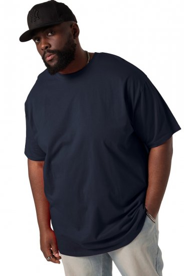STHUGE 824720 Oversized μπλούζα Σκούρο μπλε - Μακό μπλουζάκια - Aνδρικά μπλουζεσ μεγάλα μεγέθη