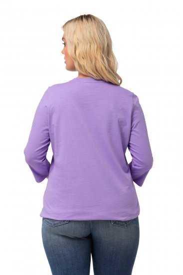 Ulla Popken Horticultural Graphic Floral Tee Pale Lilac - Τυπωμένα T-shirts για γυναίκες - 