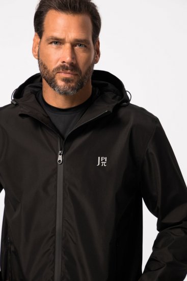 Jay-Pi 825611 Αδιάβροχο μπουφάν με ταινιωμένες ραφές Μαύρο - Μπουφάν - Aνδρικά μπουφαν μεγάλα μεγέθη