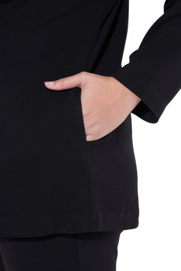 Ulla Popken 825828 Ζακέτα Μαύρο - Μπουφάν - Γυναικεία μπουφάν μεγάλα μεγέθη