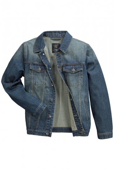 JP1880 Denim Jacket Dark Blue Denim - Μπουφάν - Aνδρικά μπουφαν μεγάλα μεγέθη