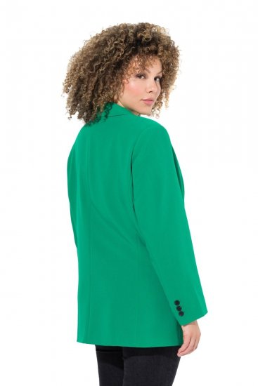 Ulla Popken 826487 Oversized σακάκι με τσέπες με καπάκι Σμαραγδί - Μπλέιζερ - Σακάκια σε Μεγάλα Μεγέθη για Γυναίκες