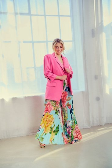 Ulla Popken 826487 Oversize σακάκι Ροζ - Μπλέιζερ - Σακάκια σε Μεγάλα Μεγέθη για Γυναίκες