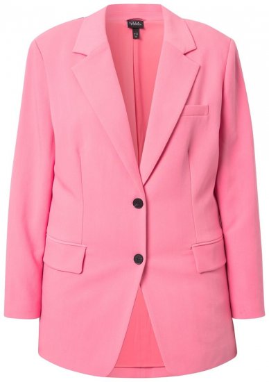 Ulla Popken 826487 Oversize σακάκι Ροζ - Μπλέιζερ - Σακάκια σε Μεγάλα Μεγέθη για Γυναίκες