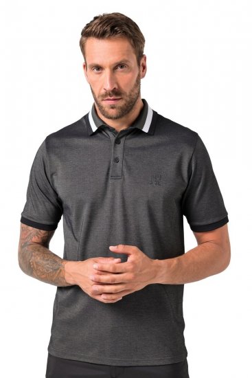 JAY-PI Quickdry Two-Tone Golf Poloshirt Black - Πόλο μπλουζάκια - Aνδρικά μπλουζακια πολο μεγάλα μεγέθη