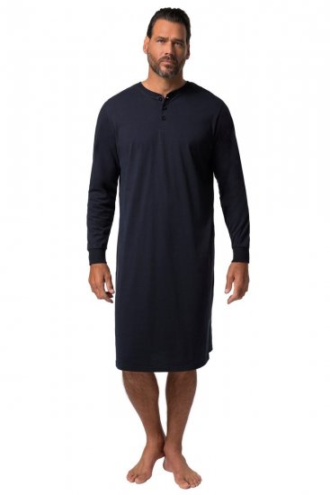 JP1880 Henley Long Sleeved Night Dress Navy - Εσώρουχα/Μαγιό - Aνδρικά Εσώρουχα μεγάλα μεγέθη