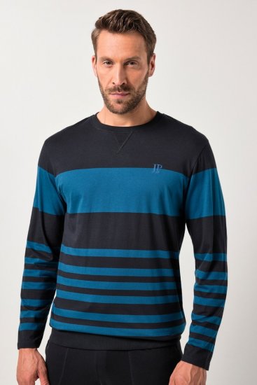 JP1880 Pyjamas Two-piece Long Sleeve with Stripes Blue - Εσώρουχα/Μαγιό - Aνδρικά Εσώρουχα μεγάλα μεγέθη