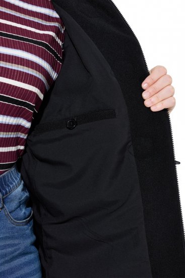 Ulla Popken 829347 Παλτό duffle Μαύρο - Παλτό - Γυναικεία Παλτό σε Μεγάλα Μεγέθη