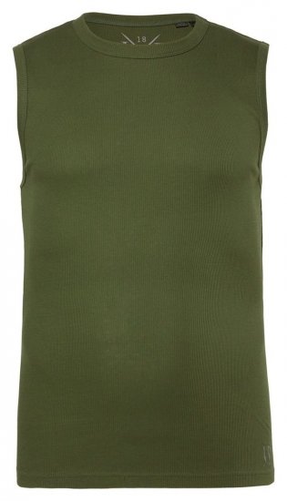 JP1880 Undershirt Rib Jersey Green - Μακό μπλουζάκια - Aνδρικά μπλουζεσ μεγάλα μεγέθη