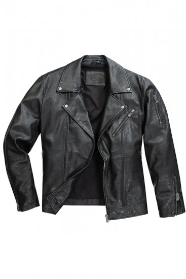 JP1880 830586 Μπουφάν biker από nappa αρνιού Μαύρο - Μπουφάν - Aνδρικά μπουφαν μεγάλα μεγέθη