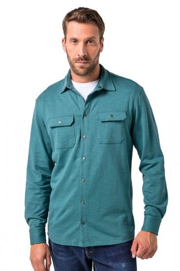 JP1880 Jersey Shirt Long Sleeve Modern Fit Blue - Πουκάμισα - Aνδρικά πουκαμισα μεγαλα μεγάλα μεγέθη