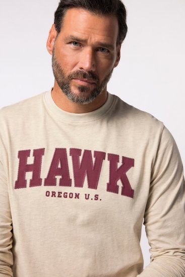 JP1880 T-Shirt Long Sleeve Hawk Off-White TALL - ΑΝΔΡΙΚΑ ΡΟΥΧΑ MT-6XLT - Μεγέθη TALL