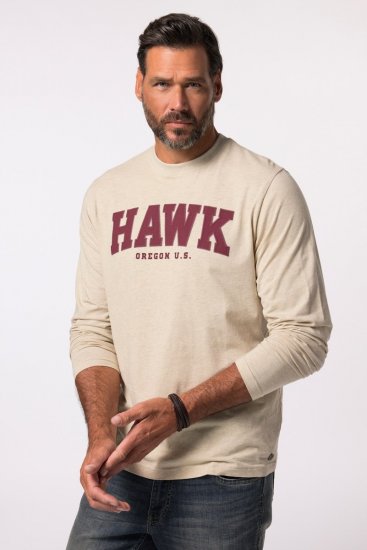JP1880 T-Shirt Long Sleeve Hawk Off-White TALL - ΑΝΔΡΙΚΑ ΡΟΥΧΑ MT-6XLT - Μεγέθη TALL