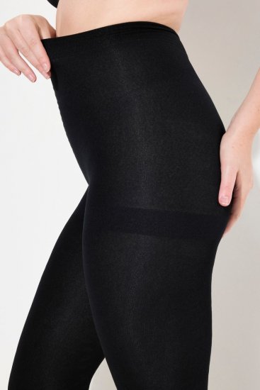 Ulla Popken 833809 Καλσόν με animal print Μαύρο - Καλσόν & κάλτσες - 
