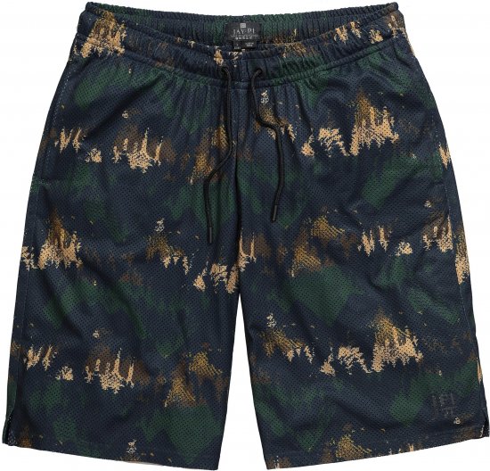 JP1880 Jay-Pi Bermuda QuickDry Mesh Fitness Shorts Khaki - Αθλητικά ρούχα & Outdoor - Aθλητικα ρούχα μεγάλα μεγέθη ανδρικά