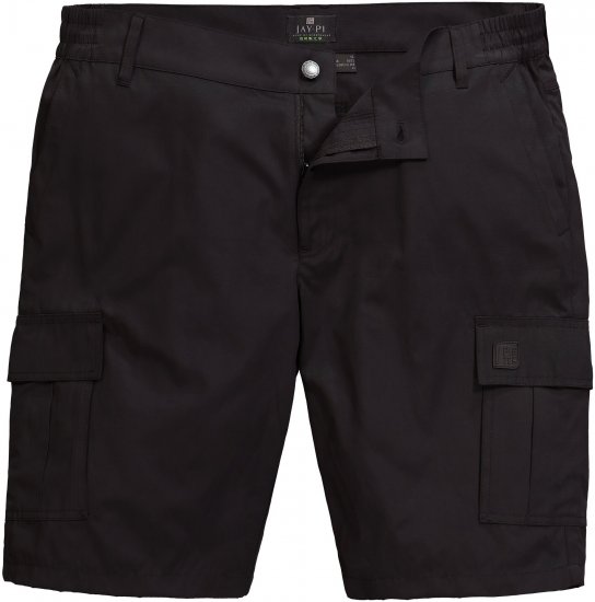 JP1880 Jay-Pi Bermuda QuickDry Cargo Shorts Black - Αθλητικά ρούχα & Outdoor - Aθλητικα ρούχα μεγάλα μεγέθη ανδρικά