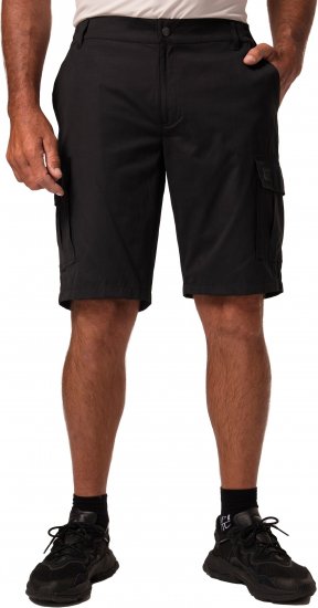 JP1880 Jay-Pi Bermuda QuickDry Cargo Shorts Black - Αθλητικά ρούχα & Outdoor - Aθλητικα ρούχα μεγάλα μεγέθη ανδρικά