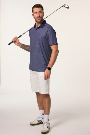 JP1880 Jay-Pi QuickDry Small Print Golf Polo Shirt Navy Blue - Πόλο μπλουζάκια - Aνδρικά μπλουζακια πολο μεγάλα μεγέθη