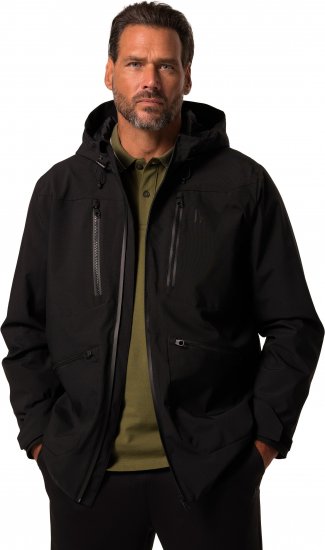 JP1880 Jay-Pi Functional Jacket Black - Αθλητικά ρούχα & Outdoor - Aθλητικα ρούχα μεγάλα μεγέθη ανδρικά